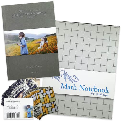 Charlotte Mason Elementary Arithmetic Book 2 with Number Cards and Grid Notebook