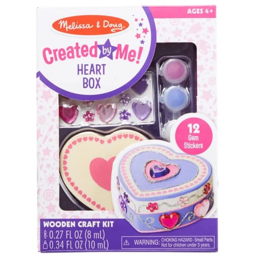 Melissa & Doug Decorate-Your-Own Wooden Heart Box