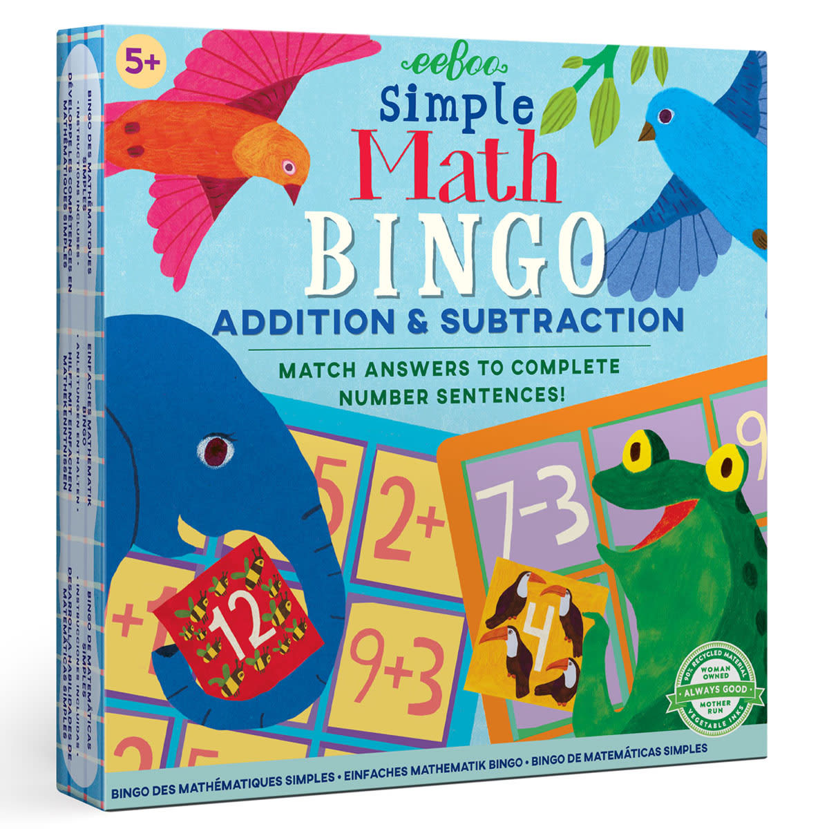 Simple Math Bingo Game