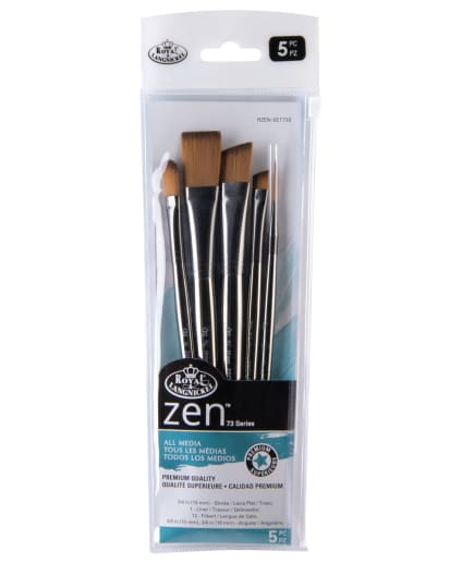 Royal & Langnickel Zen Stroke Variety Paint Brush Set (5 piece)