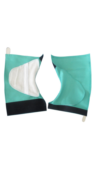Full Vertical Velcro Leggings: 11 oz. Green FR Cotton