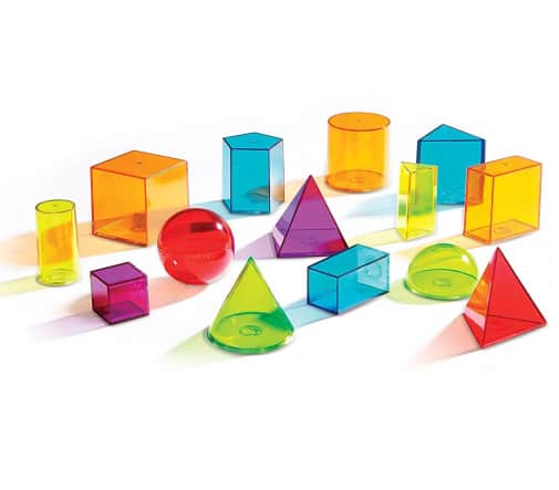 Learning Resources View-Thru Geometric Solids - Set of 15