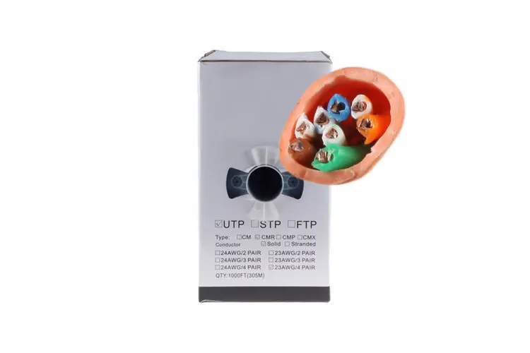 Cat5E Ethernet Cable, 1000' Pull Box, 350MHZ UTP, Orange Cat5E Ethernet Cable, 1000' Pull Box, 350MHZ UTP, Orange