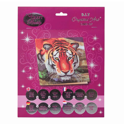 Crystal Art Card Kit - Tiger