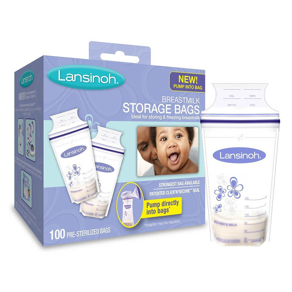 Breast Milk Storage Bag Lansinoh 6 oz. MK 1083488