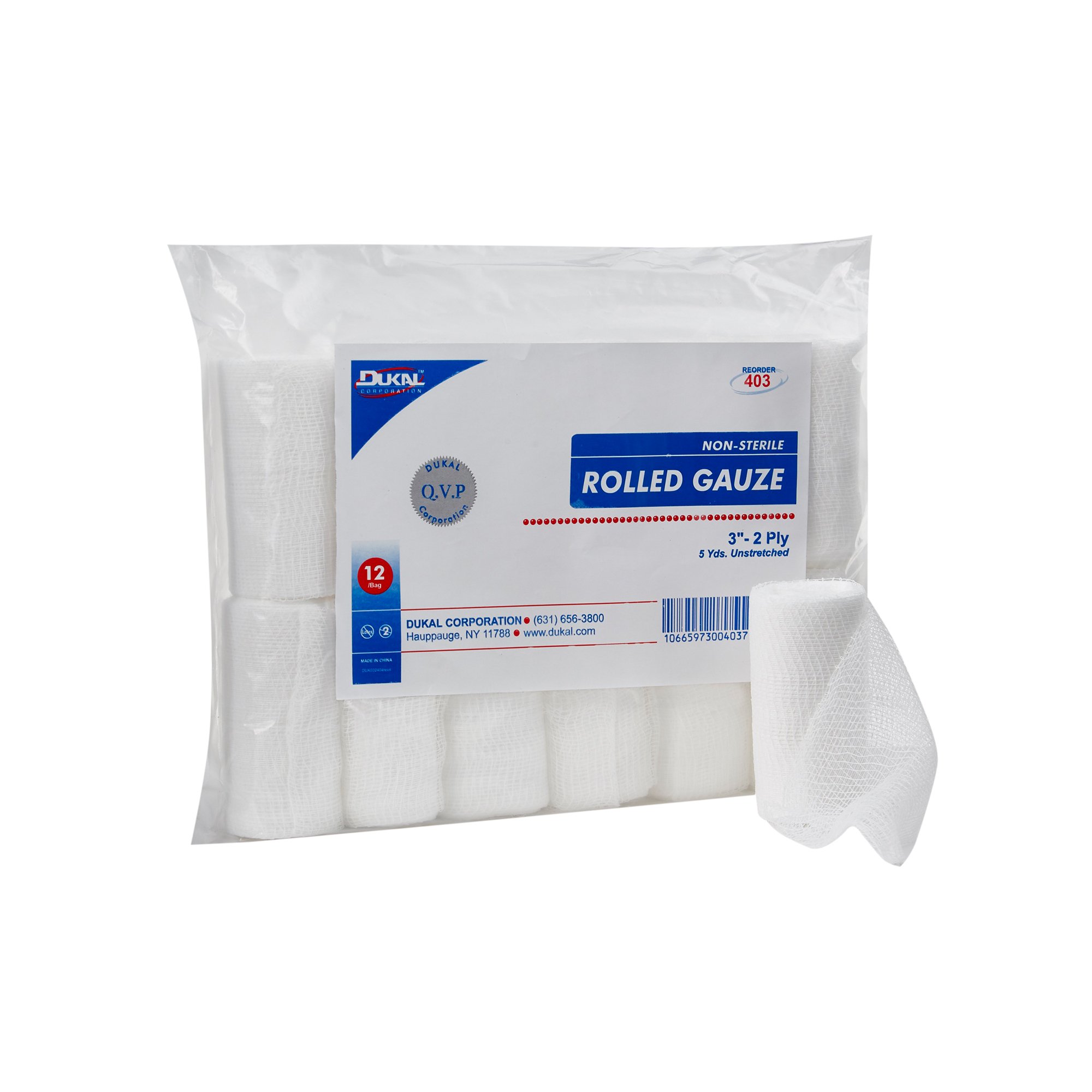 Dukal Conforming Bandage, 3 Inch x 5 Yard, 2-Ply MK 661766