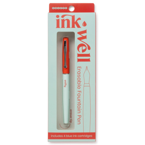 Ink Well Erasable Fountain Pen - Tomato/Mint