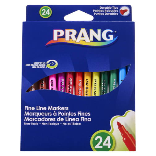 Fine Tip Art Markers - Set of 24 Vibrant Colors