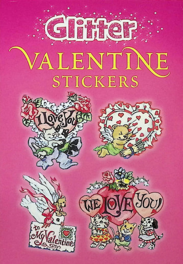 Glitter Valentine Stickers