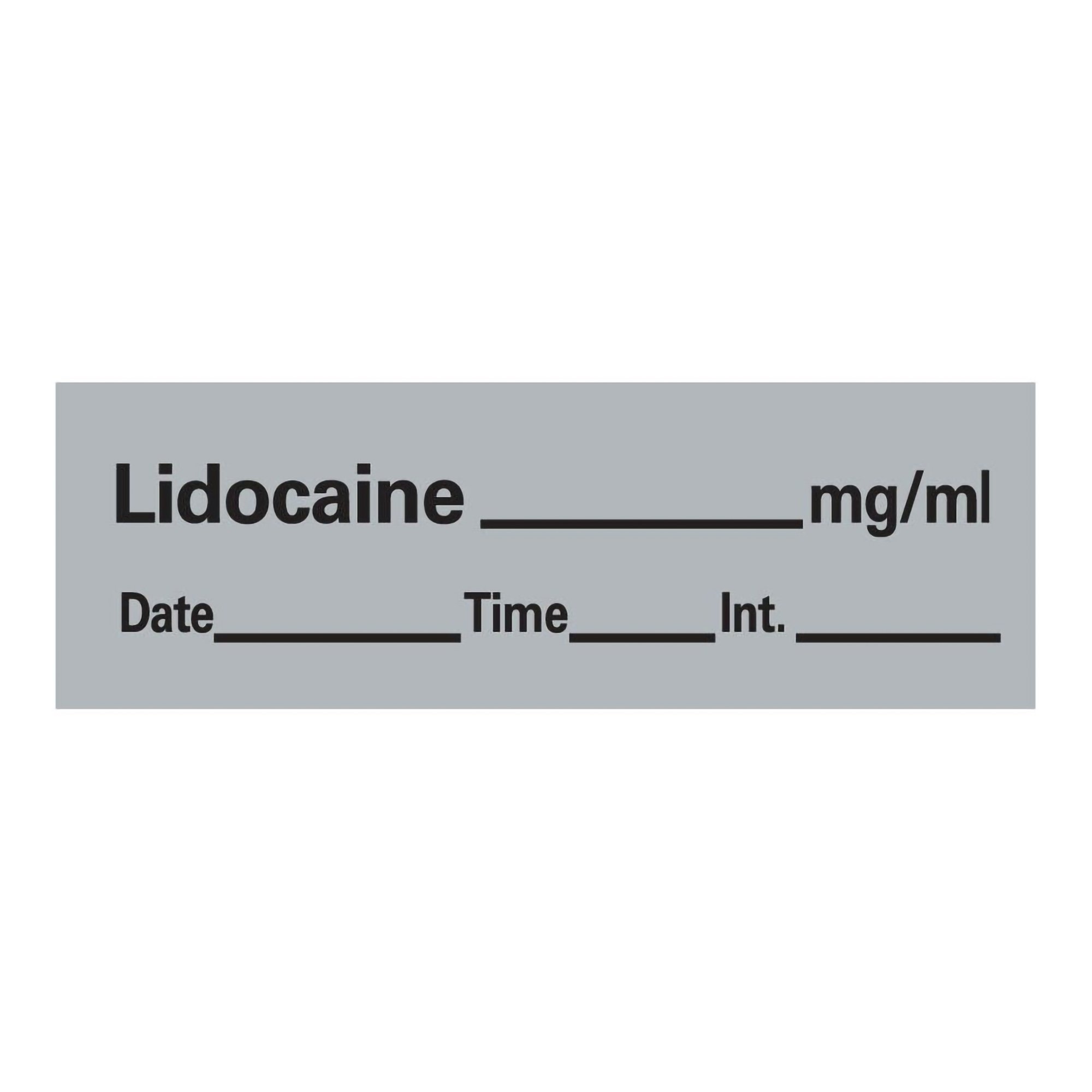 Timemed Anesthesia Label Tape, Lidocaine, 1/2 x 1-1/2 Inch MK 173553