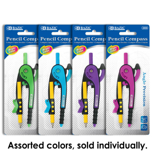 Scale-Arm Compass with #2 Wood Pencil - assorted color