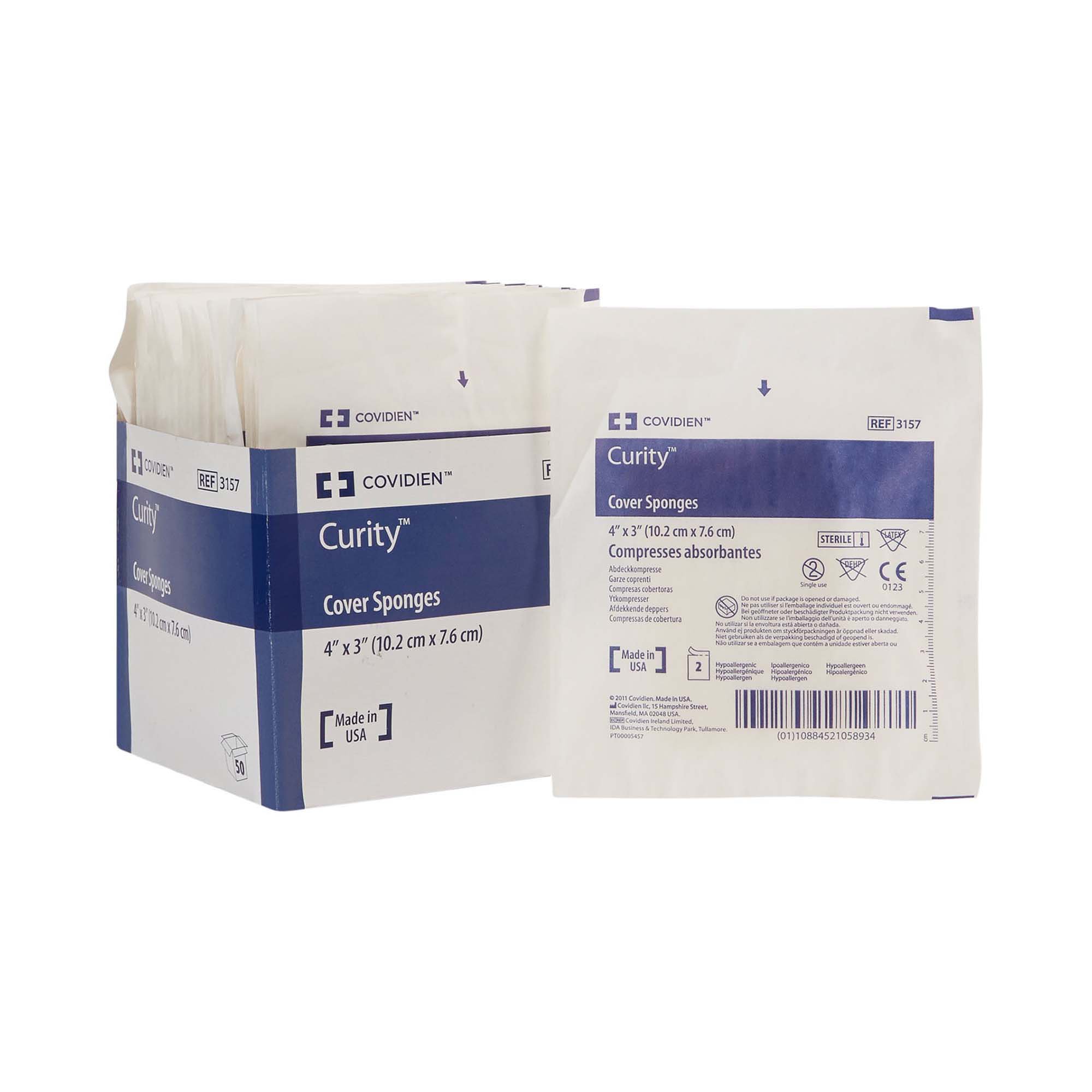 Curity Sterile Nonwoven Sponge, 3 x 4 Inch, 4-Ply MK 688661
