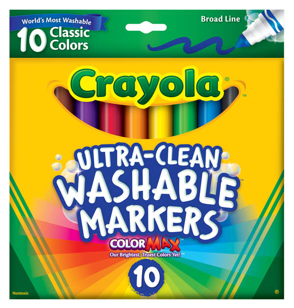 Crayola Ultra Clean Classic Fine Line Markers - 10 count