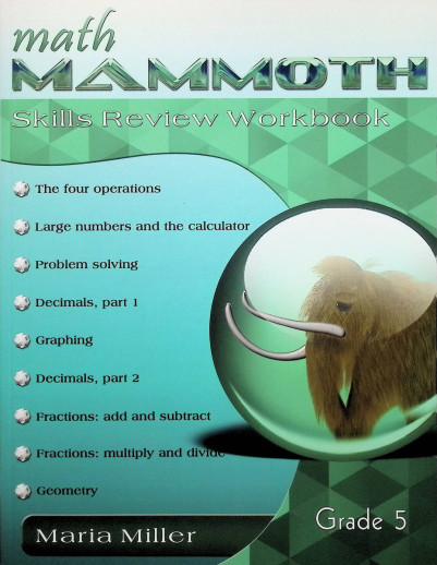 Math Mammoth Grade 5 Color Skills Review Workbook