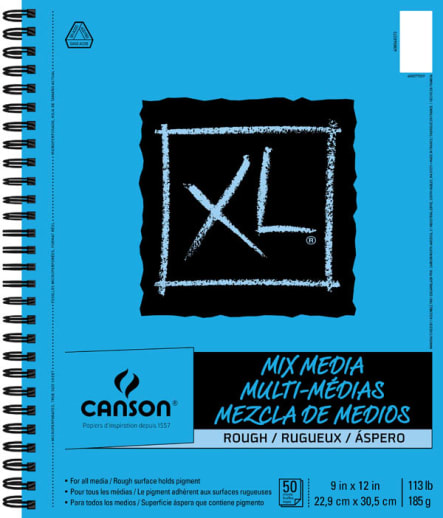 Canson XL Mix Media Rough Art Pad (9" x 12") 50 Sheets