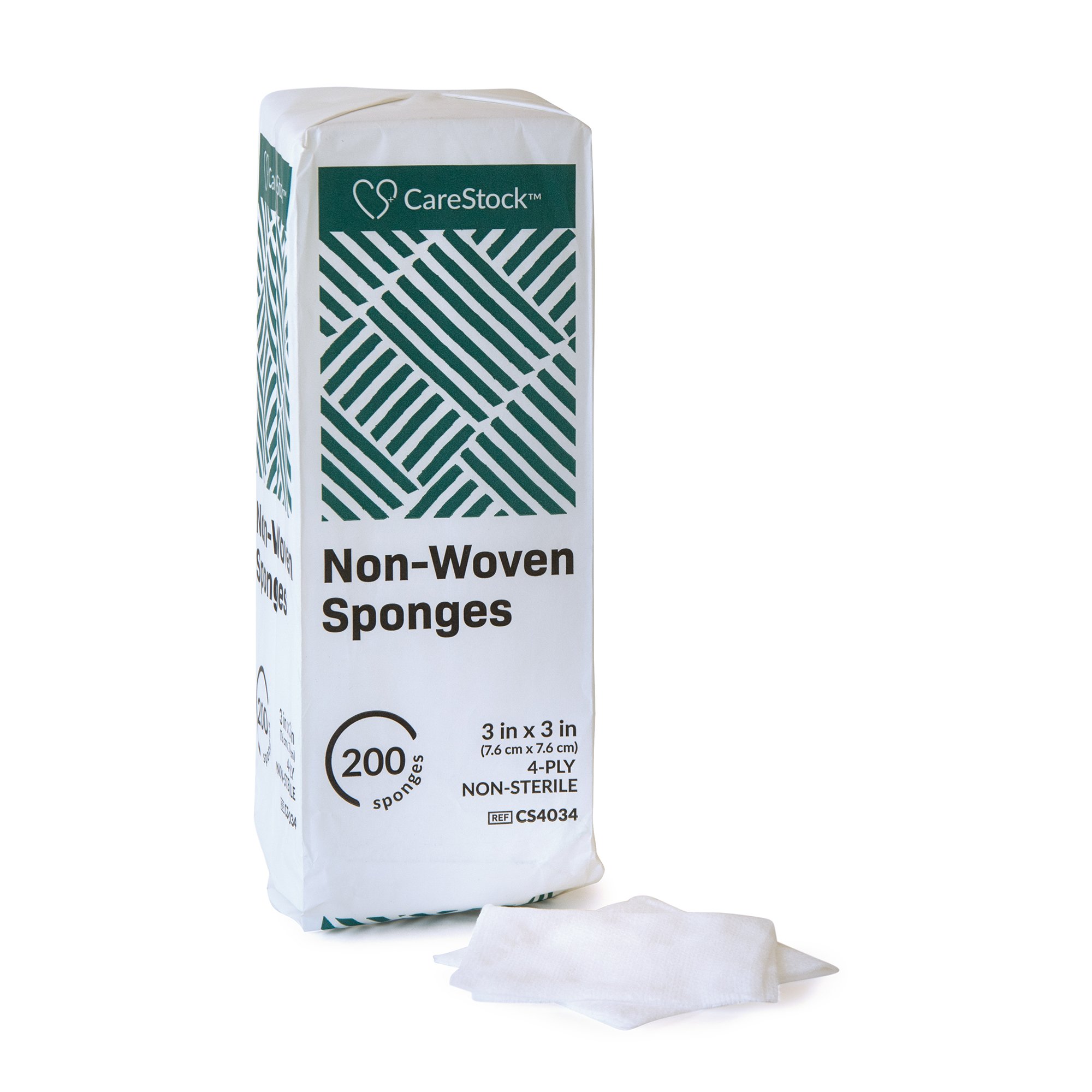 CareStock Nonwoven Sponge, 3 x 3 Inch, Four-Ply MK 1242207