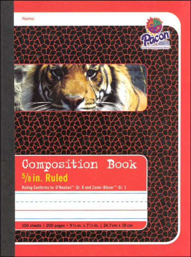 Composition Book - D'Nealian (K), Zaner-Bloser (1) 5/8" Ruled