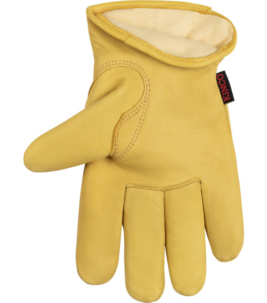 Lined Grain Deerskin Driver, Golden, large