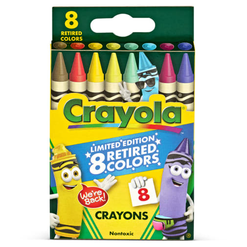 Crayola Crayons Limited Edition Retired Colors 8 Count Box