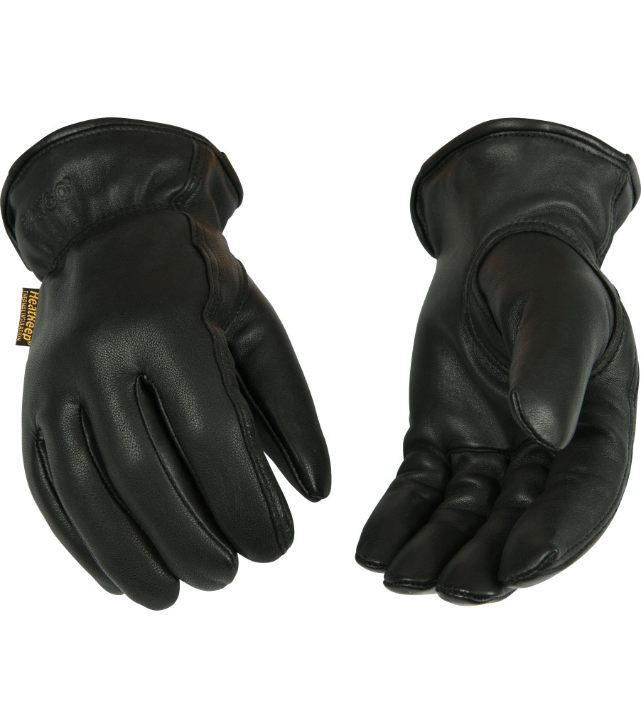 Lined Black Grain Goatskin Driver, Black, large image number 2