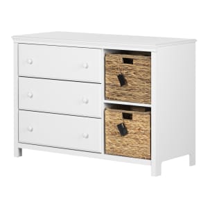 3-Drawer Dresser with Storage Baskets