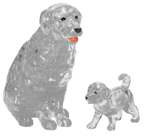 3D Crystal Puzzle - Dog & Puppy