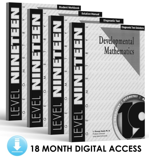 Developmental Math: Level 19 E-Book Set | Geometry 1: Foundations of Geometry (18 Month Access)