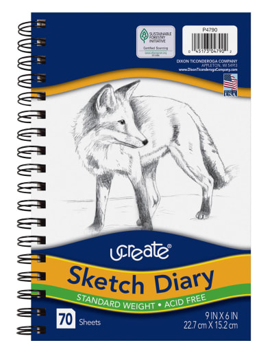 Sketch Diary 9" x 6" 70 sheets
