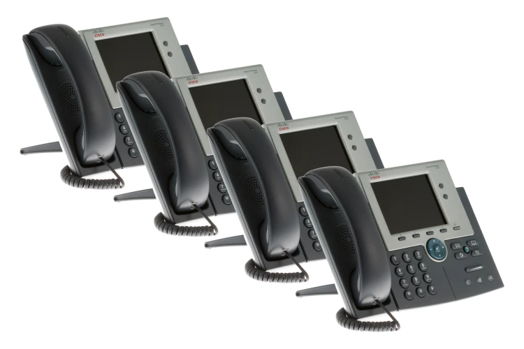 Cisco 7945G Two line Color Display IP Phone, CP-7945G, Four Pack, Refurbished, Original