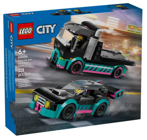 LEGO City Great Vehicles Race Car and Car Carrier Truck (60406)