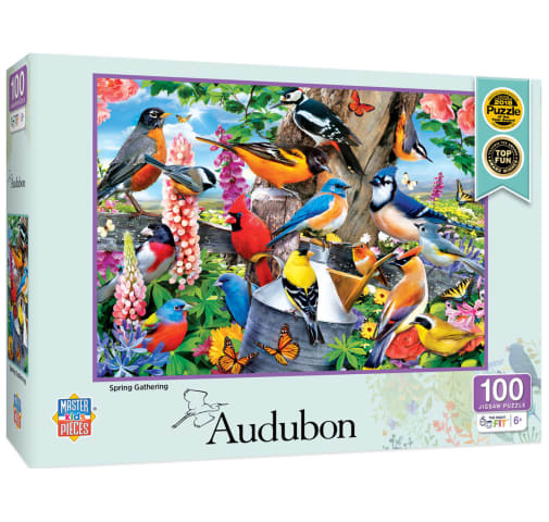 Audubon Spring Gathering Puzzle (100 piece)