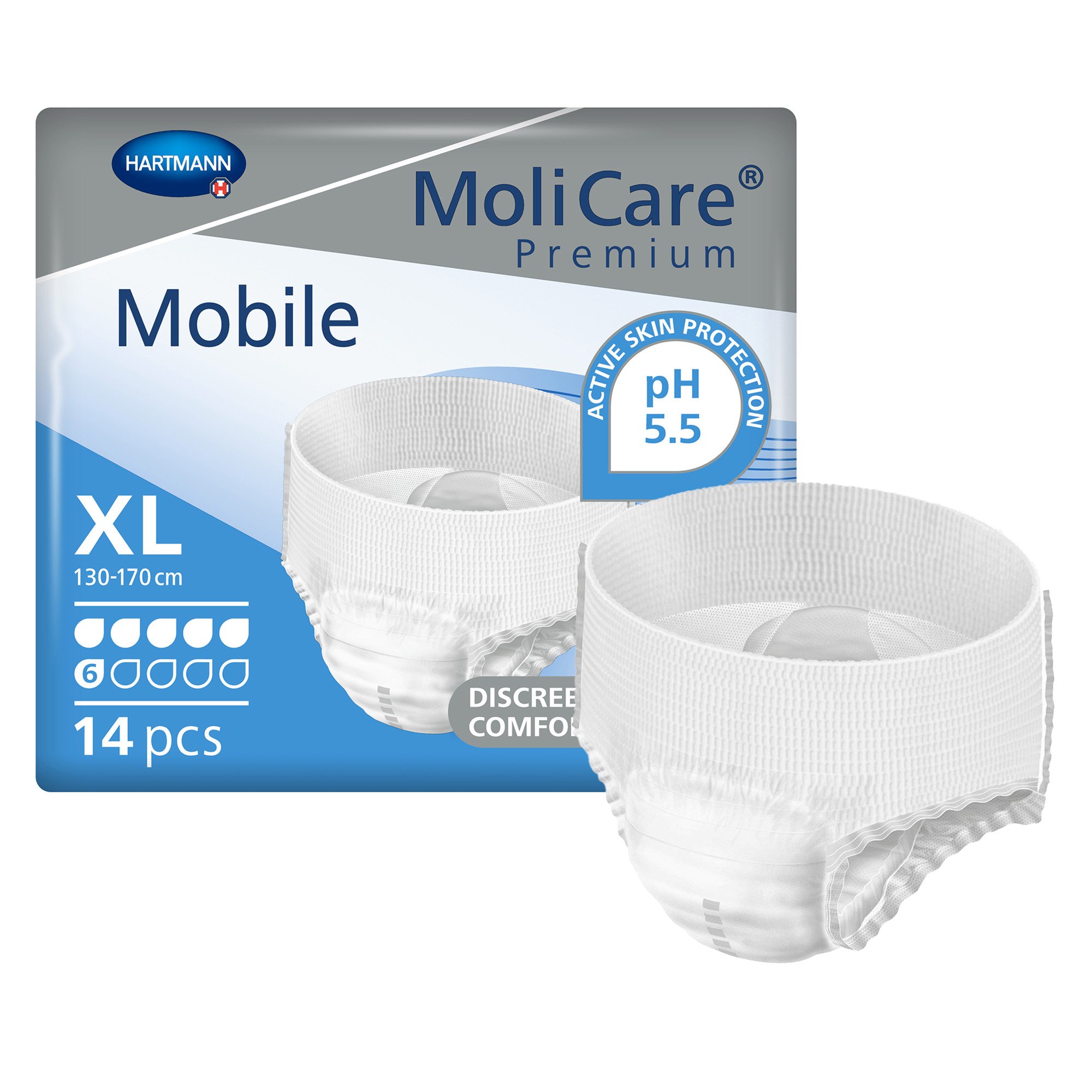 MoliCare Premium Mobile 6 Drop Absorbency Incontinence Underwear, Extra Large MK 860104