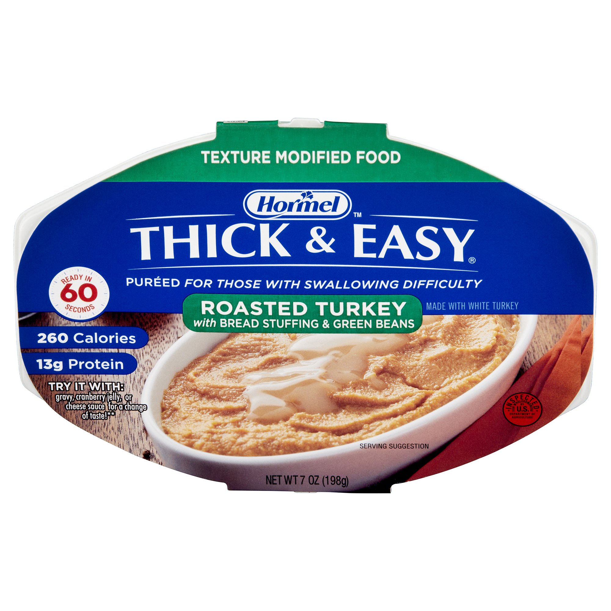 Thick & Easy Pures Turkey with Stuffing and Green Beans Pure Thickened Food MK 797225