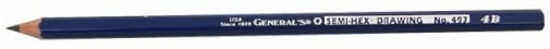 Semi-Hex Drawing Pencil - 4B (Gen'l)