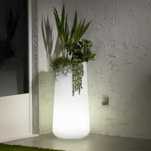 Tall Lighted Planter Pot