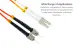 LC to ST Multimode Duplex 50/125 OM2 UPC Fiber Patch Cable, 1 Meter