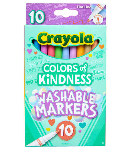 Crayola Colors of Kindness Fine Line Washable Markers 10 count