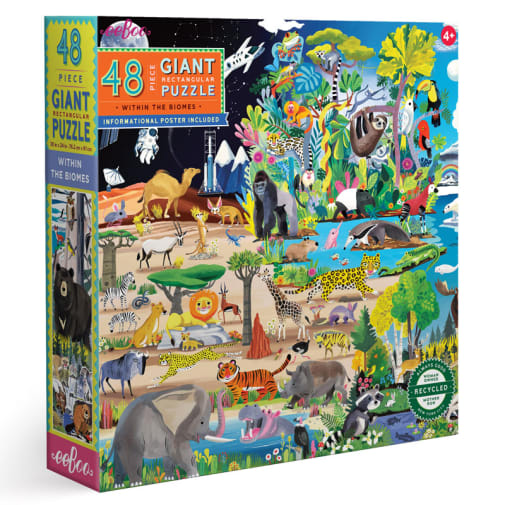 eeboo Within the Biomes 48-Piece Giant Puzzle