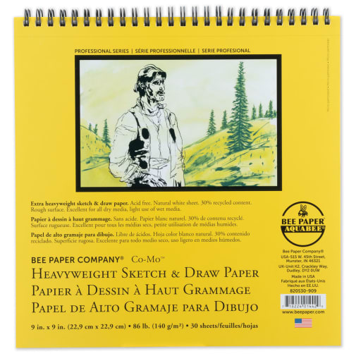 Bee Co-Mo Heavyweight Sketch & Draw Paper (9x9)