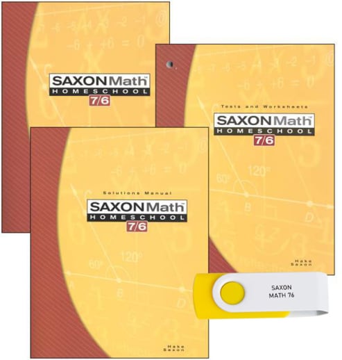 Saxon Math 7/6 & Mastering Algebra USB Package