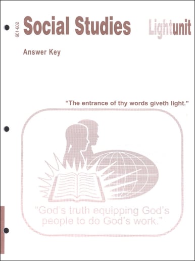 Social Stds 601-602 LightUnit A/K old ed 7grd