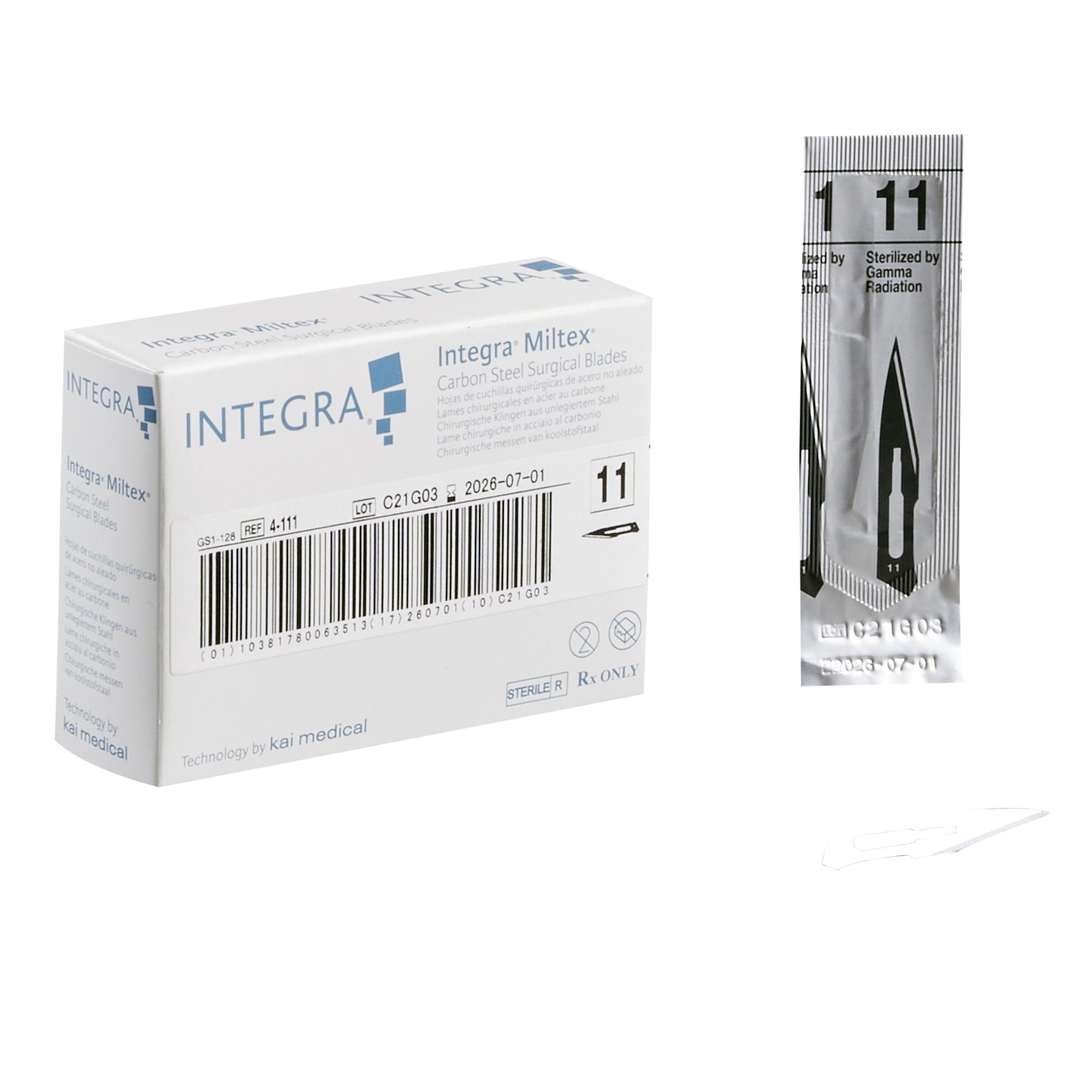 Miltex Carbon Steel Surgical Blade, Size 11 MK 169623