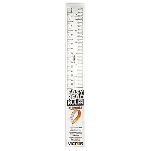 Easy Read Ruler - Flexible Clear Version, 12"