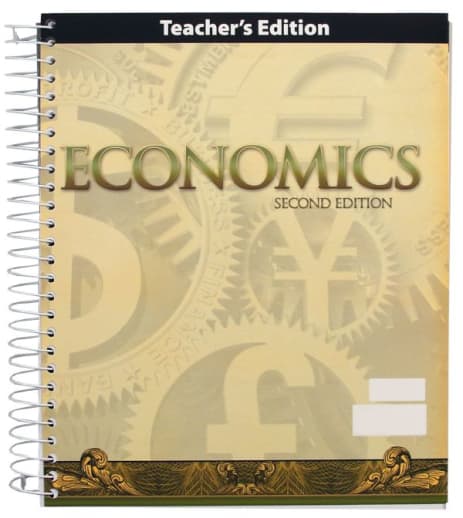 BJU Press Economics Teacher Edition 2nd Edition
