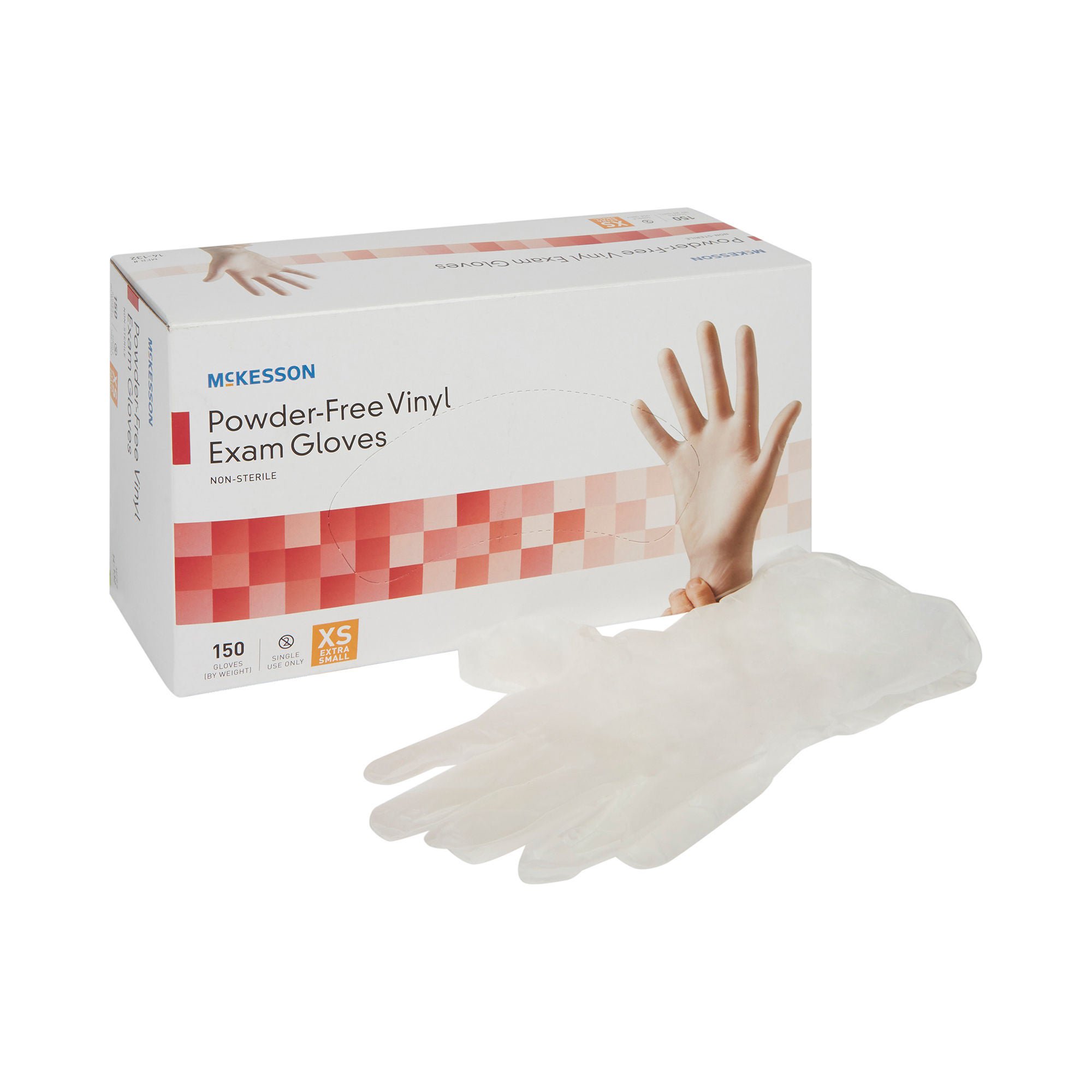 McKesson Vinyl Exam Glove, Extra Small, Clear MK 832680