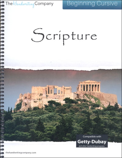 Scripture Character Writing Worksheets Italic Style Beginning Cursive