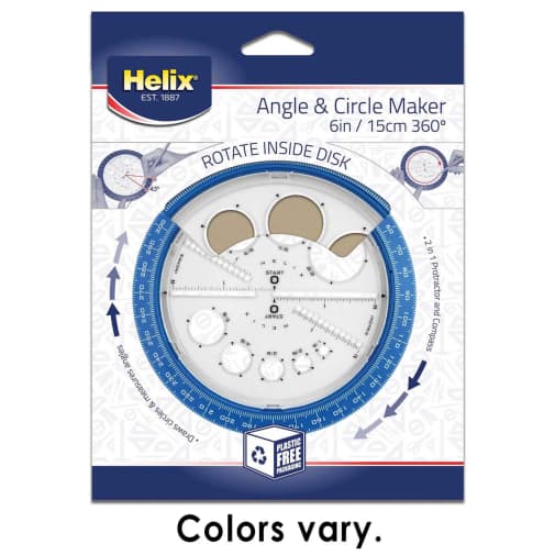 Angle and Circle Maker (2 in 1 Protractor and Compass)