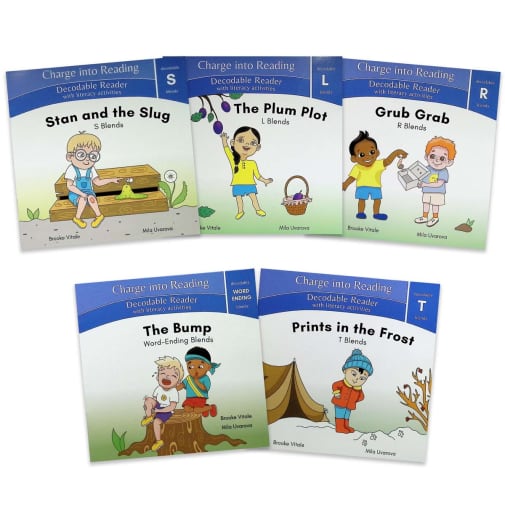 Charge Into Reading Stage 2: Consonant Blends Decodable Reader Set (5 books)