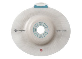 SenSura Mio Click Convex Deep Ostomy Barrier, 35 mm Stoma Opening, Blue Match MK 1006236