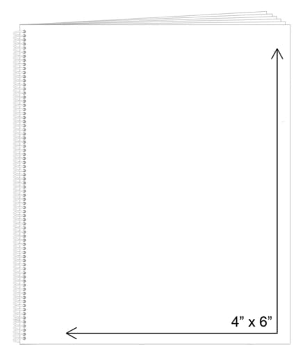 Spiral-Bound Soft Cover Bare Book 4" x 6"